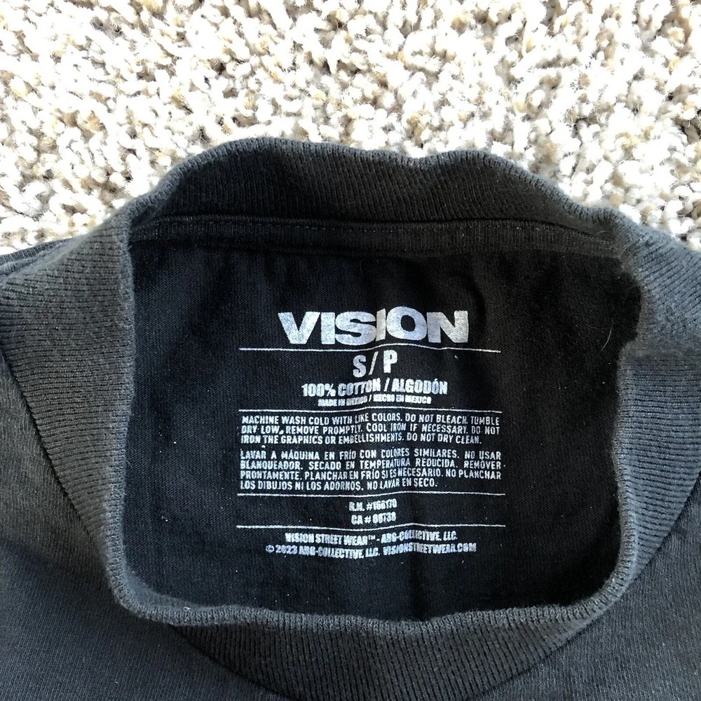 Vision Street Wear Psycho Stick T-Shirt Mens Size Small Retro Graphic Print‎ Y2K